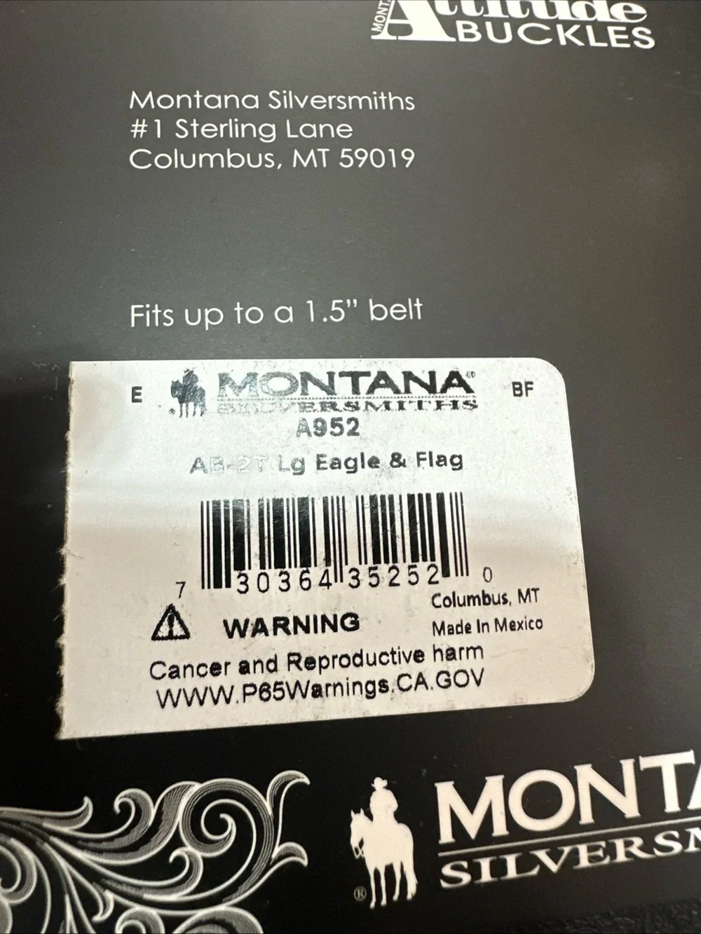 Montana Silversmiths Gold and Silver Eagle Flag Buckle